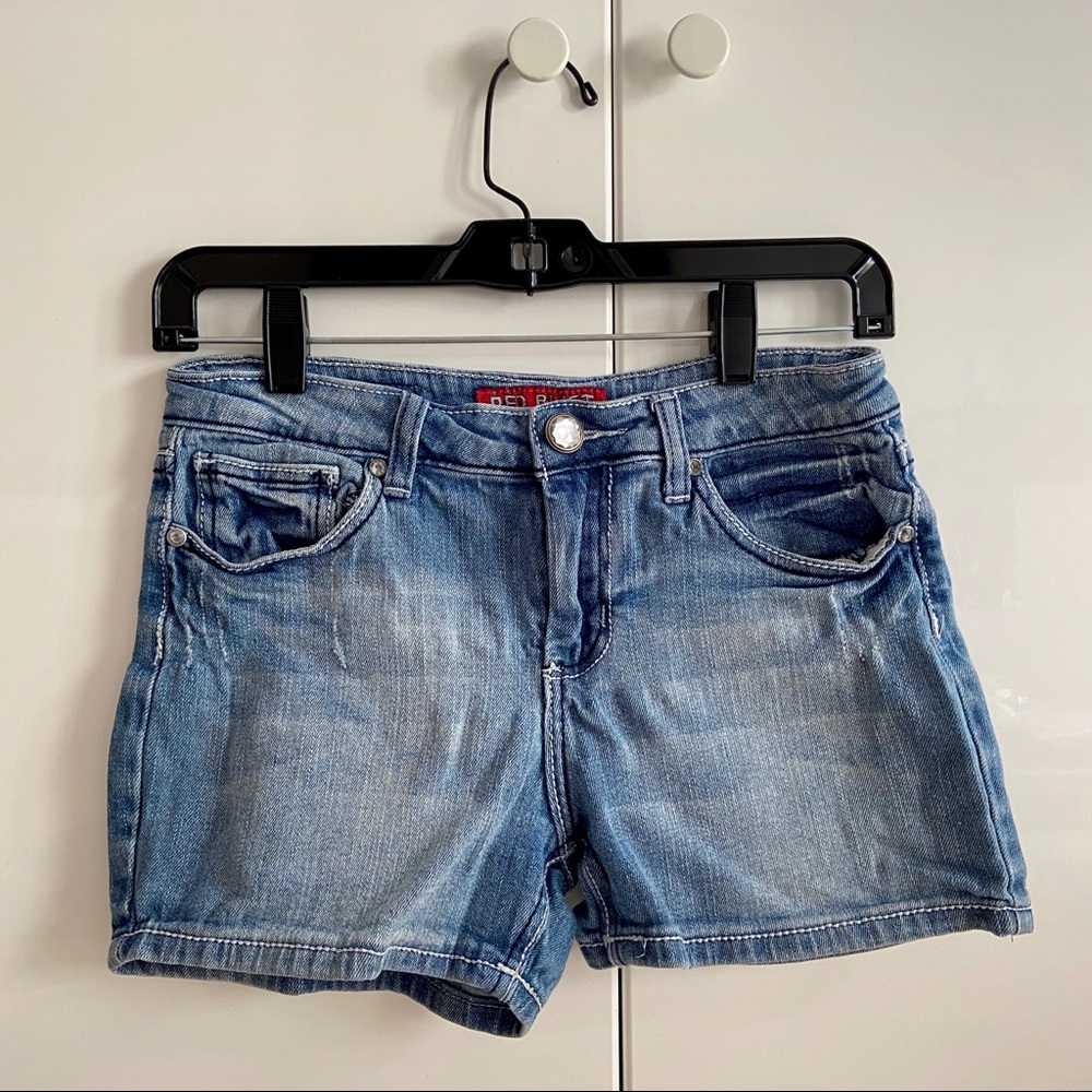 Red Rivet Girls’ Sequined Denim Shorts